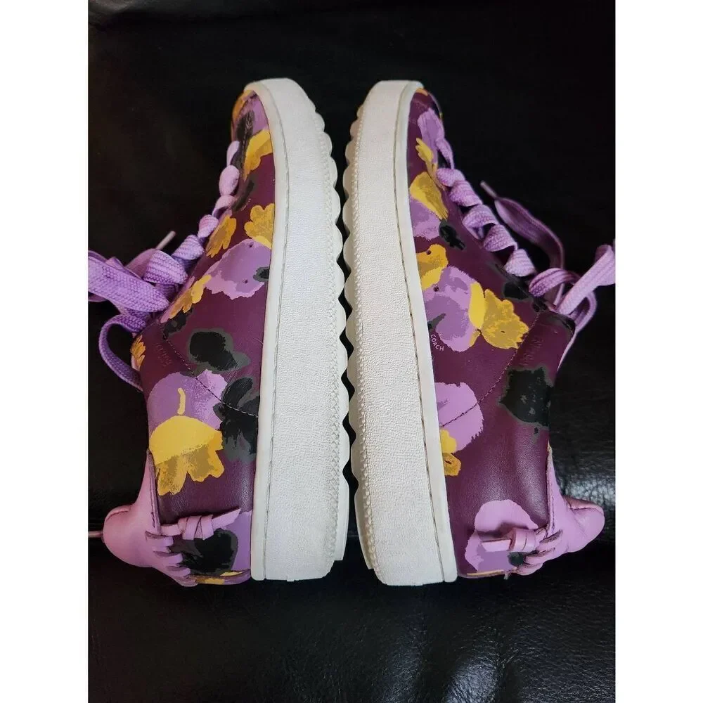Coach Lo Top Floral pattern Sneaker A00998 Woman's Size 10B